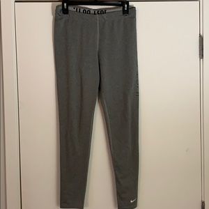 Grey Nike Fleece-lined Leggings